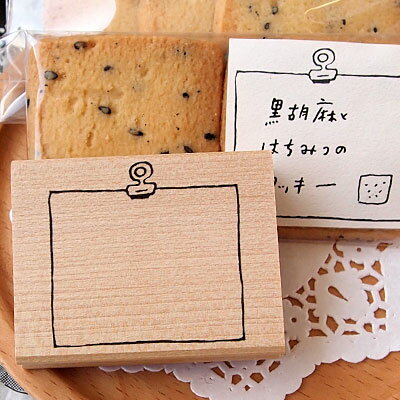 はんこどり ラバースタンプ メモ(中) 縦38mm×横40mm (0111E-4355)のサムネイル