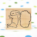 和田真由子 ラバースタンプ 夢みるうさぎ(吹き出し) 縦31mm×横44mm (0023C-4048)