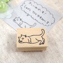 和田真由子 ラバースタンプ ゴロ寝ねこ 縦25mm×横36mm (0057B-3040)
