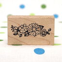 つぶあん ラバースタンプ ブーケ 縦15mm×横42mm (0001D-3048)