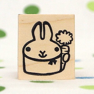 うめちゅ ラバースタンプ うさぎ 縦25mm×横23mm (umcy0016A-030026)
