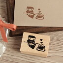はんこどり ラバースタンプ バリスタくん(大) 縦21.7mm×横33.3mm