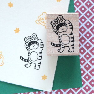 和田真由子 ラバースタンプ とら? 縦34.8mm×横21.6mm (0167B-4030)