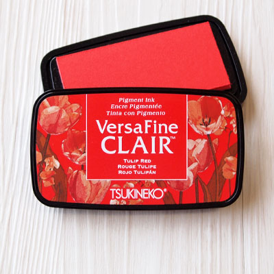 ツキネコ バーサファイン・クレア　チューリップレッド／VersaFine・CLAIR Tulip Red （VF-CLA-702）　真っ赤ではなく橙の残る赤（レッドオレンジ系） karafuru-10003615 きれいなはんこ 印鑑のからふる屋 サンプル画像2