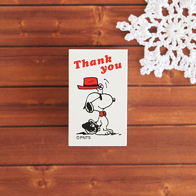 こどものかお スヌーピーオフィススタンプ Snoopy　「Thank you」 （G2256-023）