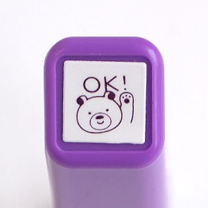 こどものかお スケジュール浸透印　くま (OK!)／パープル（SD05...(3.0)
