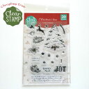 こどものかお クリアスタンプシート T「Christmas tree」(0980-015）冬 季節 クリスマス JOY Joyeux Noel