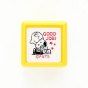 こどものかお Snoopy スヌーピーミニスタンプ浸透印 GOOD JOB ／ピンク （E2204-007）