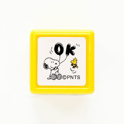 こどものかお Snoopy スヌーピーミニスタンプ浸透印　OK／ブラック （E2204-011）