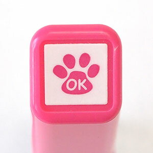 こどものかお スケジュール浸透印　肉球 OK／ピンク（SD0556-6...(3.0)