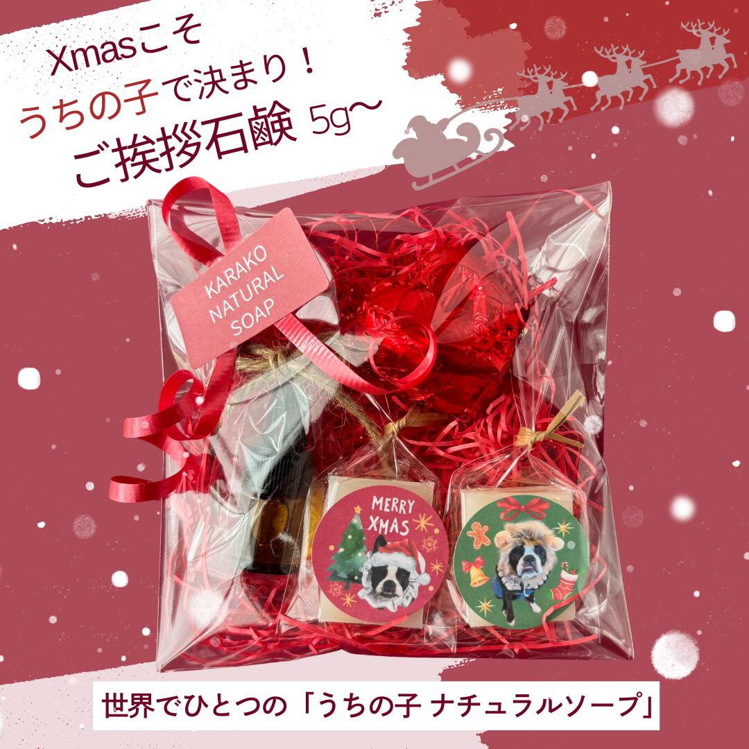 クリスマスギフトに！オリジナルプリント ご挨拶 ラッピング うちの子 オリジナルギフト 写真 プレゼン..