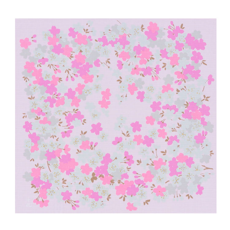 風呂敷 ふろしき 綿 50cm 宇野千代 「桜の園（さくらのその）」さくら色 お弁当 春 桜 ギフト プレゼント 入学 卒業 インテリア 日本製 国産 風呂敷専門店 [品切れ商品は入荷未定]