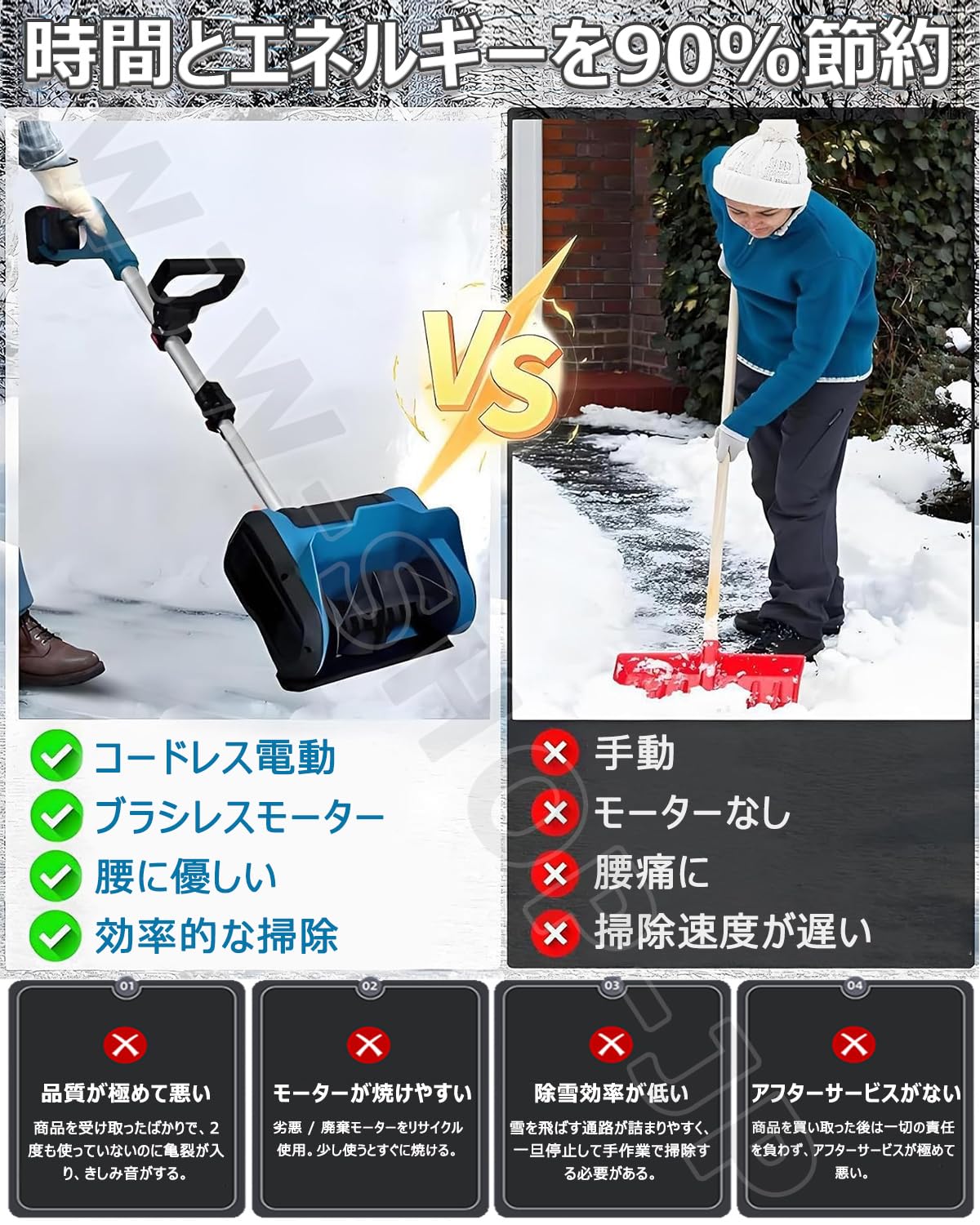 【時間限定P2倍】電動除雪機 折りたたみ式 除雪機 充電式 コードレス 器具 電動ス...