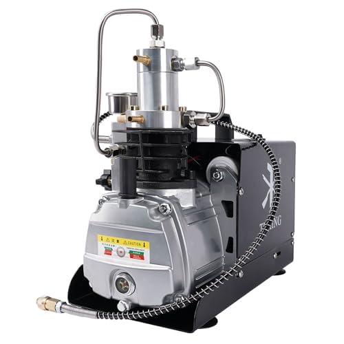 樂天商城 - エアコンプレッサー 4500Psi/300Bar PCP高圧電動エアコンプレッサー ペイントボール充填ステーション 消防・ダイビング用 圧力・リークテスト