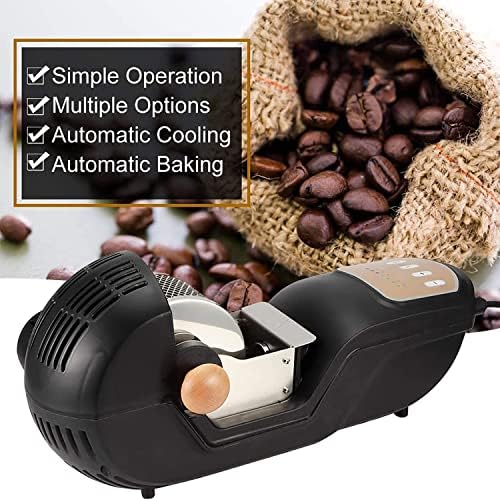 業務用 コーヒー焙煎機 自動 1600W 300g 熱風式 PSE認証済み 7段階調整 ロースター 家庭用 自宅 カフェ 飲食店 厨房機器 調理器具