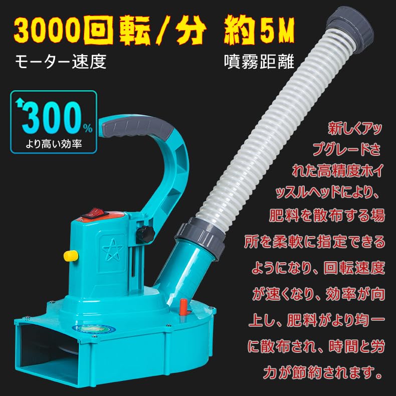 肥料散布機 電動 背負い式 焼砂・肥料 散布器 電池式散粒機 農業用 餌撒き 容量25L...