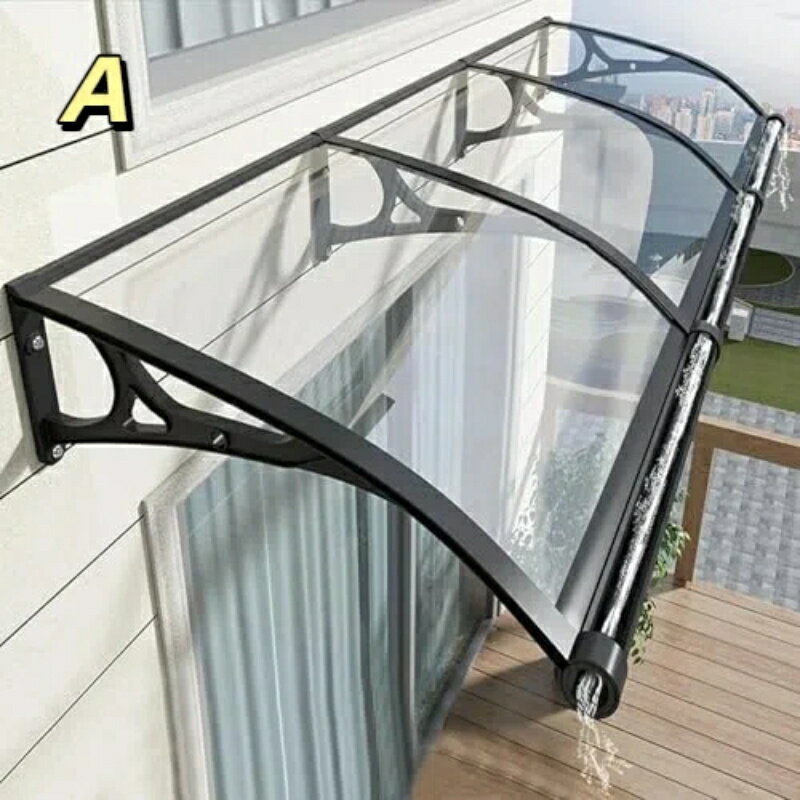 雨棚 玄関ひさし 後付け 雨 避け 雨よけ 屋根庇 屋根庇 住宅庇 アルミ合金ブラケット雨よけ 日よけに ..