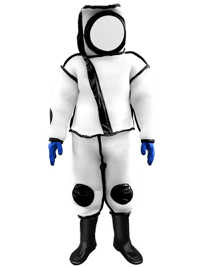 スズメ蜂防護服 スズメバチ駆除用蜂防護服 フェイスネット付き 通気性 つなぎ服 虫よけ 作業服