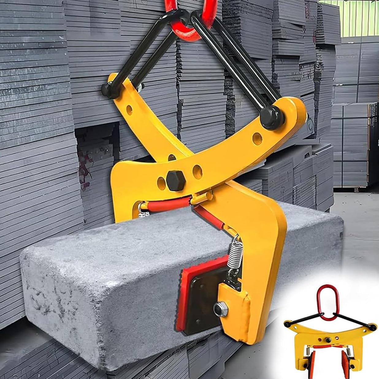 花崗岩吊り上げクランプ、石材吊り上げクランプ、調整可能な開口部40～300mm、コンクリートブロック、..