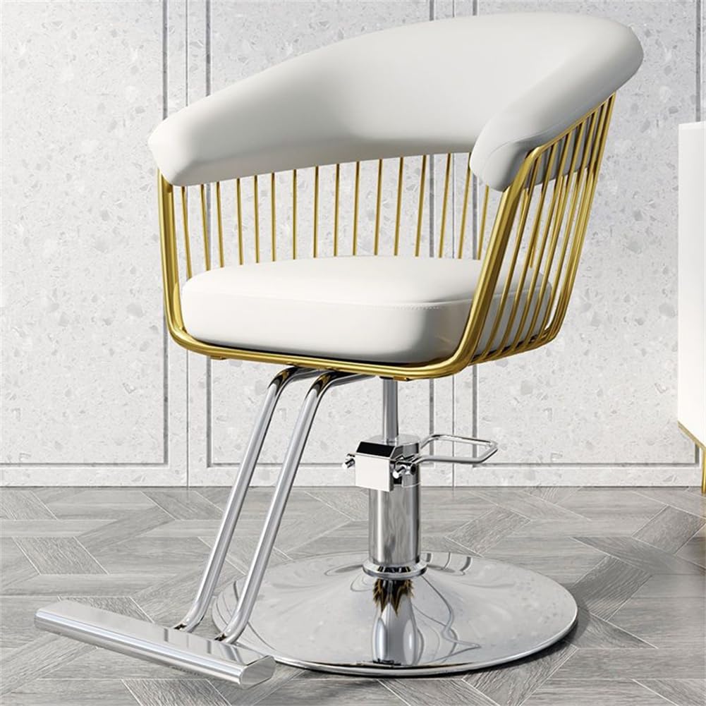 理髪店の椅子、ペダル付きヘアサロンチェア、回転リフトチェア、快適な背もたれ、ヘアサロン機器、最大..
