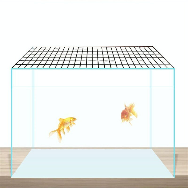 UMAYA-Select.TOKYOの水槽仕切りセパレータ 水槽跳ね出し防止ネット 2点セット ゴム吸盤付き 30cm×15cm 透明 ホワイト ブラック アクアリウム隔離 熱帯魚 稚魚 爬虫類飼育 水族館 鑑賞 スプライス可能 使いやすい｜アングル3