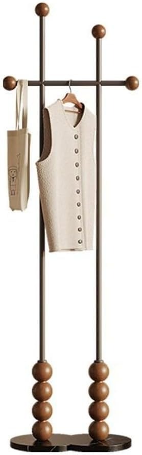 ハンガー 帽子スタンド 木製 ポールハンガー ポールスタンド コートハンガー 木製コートラック ホーム シンプル コートラック フロア 寝室 ハンガーラック衣類収納 Multi-colored As shown