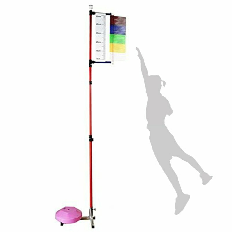 垂直跳び測定器 垂直跳びテスター 調整可能な高さ 垂直跳び計測ツール ステンレス材質 携帯に便利 バスケットボール バレーボール ジャンプテスト 大人 子ども用 ジャンプ測定テストスティックポールツール
