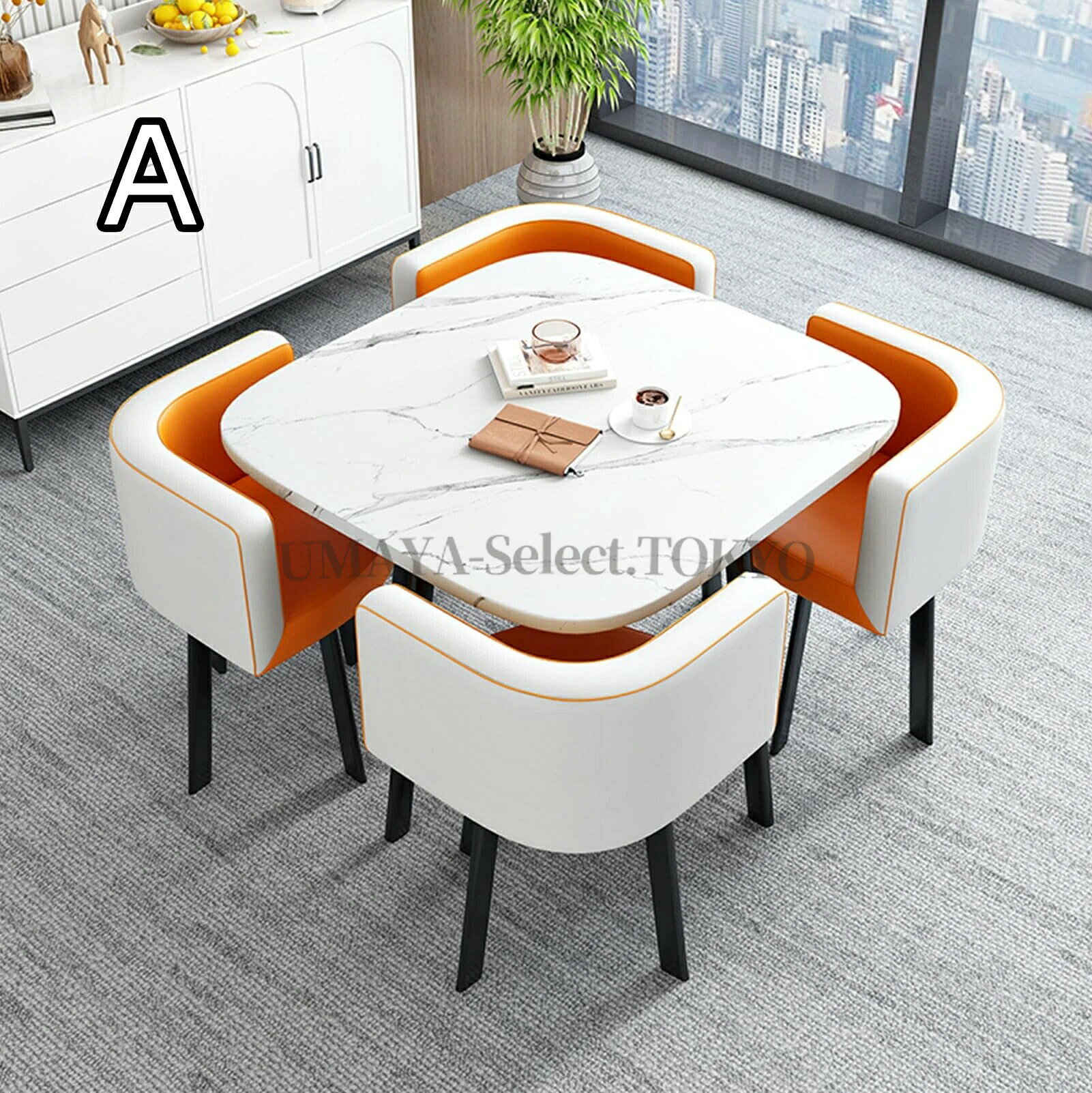 【商品名】オフィステーブルと椅子5点セット コーヒーテーブルと椅子セット 快適な座り心地のチェアと丈夫な構造で 家庭用リビングルームバルコニーカフェ休憩室オフィス用 セッバックレスト付き ホームキッチン ダイニング 図書館/オフィス【価格】62818円【商品説明】? 【上質な素材と座り心地】4人掛けの丸型ダイニングテーブルには、丈夫な金属脚のチェアが付属しています。チェアは丁寧にデザインされ、高密度のスポンジが詰められているので、ソフトで快適、通気性のよい座り心地です。高級レザーとコットンリネンの2種類のエレガントなファブリックからお選びいただけます。? 【機能性と省スペース】4隅のフレーム設計を使用し、ブラケットの全体的な構造は安定してしっかりしています。チェアは厚みがあり頑丈で、耐荷重が強く、安全性が高いです。テーブルトップは広々としており、4人でゆったりと食事ができます。? 【4人用ダイニングテーブルセットの素材】テーブルの天板は、厚い木/高密度ボードの2つの素材からお選びいただけます。チェアはコットン、リネン、レザーの2種類の生地からお選びいただけます。コットンとリネンのチェアは通気性に優れ、座り心地が良く、PUレザーのチェアは耐摩耗性に優れた上質な光沢のあるレザーを使用しており、お手入れも簡単です。? 【コーヒーを飲んだり、食事をしたり】通気性がよく快適なコットンリネンと、高級レザー柄の丈夫なPUレザーの2種類からお選びいただけます。【商品名】オフィステーブルと椅子5点セット コーヒーテーブルと椅子セット 快適な座り心地のチェアと丈夫な構造で 家庭用リビングルームバルコニーカフェ休憩室オフィス用 セッバックレスト付き ホームキッチン ダイニング 図書館/オフィス【価格】62818円【商品説明】? 【上質な素材と座り心地】4人掛けの丸型ダイニングテーブルには、丈夫な金属脚のチェアが付属しています。チェアは丁寧にデザインされ、高密度のスポンジが詰められているので、ソフトで快適、通気性のよい座り心地です。高級レザーとコットンリネンの2種類のエレガントなファブリックからお選びいただけます。? 【機能性と省スペース】4隅のフレーム設計を使用し、ブラケットの全体的な構造は安定してしっかりしています。チェアは厚みがあり頑丈で、耐荷重が強く、安全性が高いです。テーブルトップは広々としており、4人でゆったりと食事ができます。? 【4人用ダイニングテーブルセットの素材】テーブルの天板は、厚い木/高密度ボードの2つの素材からお選びいただけます。チェアはコットン、リネン、レザーの2種類の生地からお選びいただけます。コットンとリネンのチェアは通気性に優れ、座り心地が良く、PUレザーのチェアは耐摩耗性に優れた上質な光沢のあるレザーを使用しており、お手入れも簡単です。? 【コーヒーを飲んだり、食事をしたり】通気性がよく快適なコットンリネンと、高級レザー柄の丈夫なPUレザーの2種類からお選びいただけます。