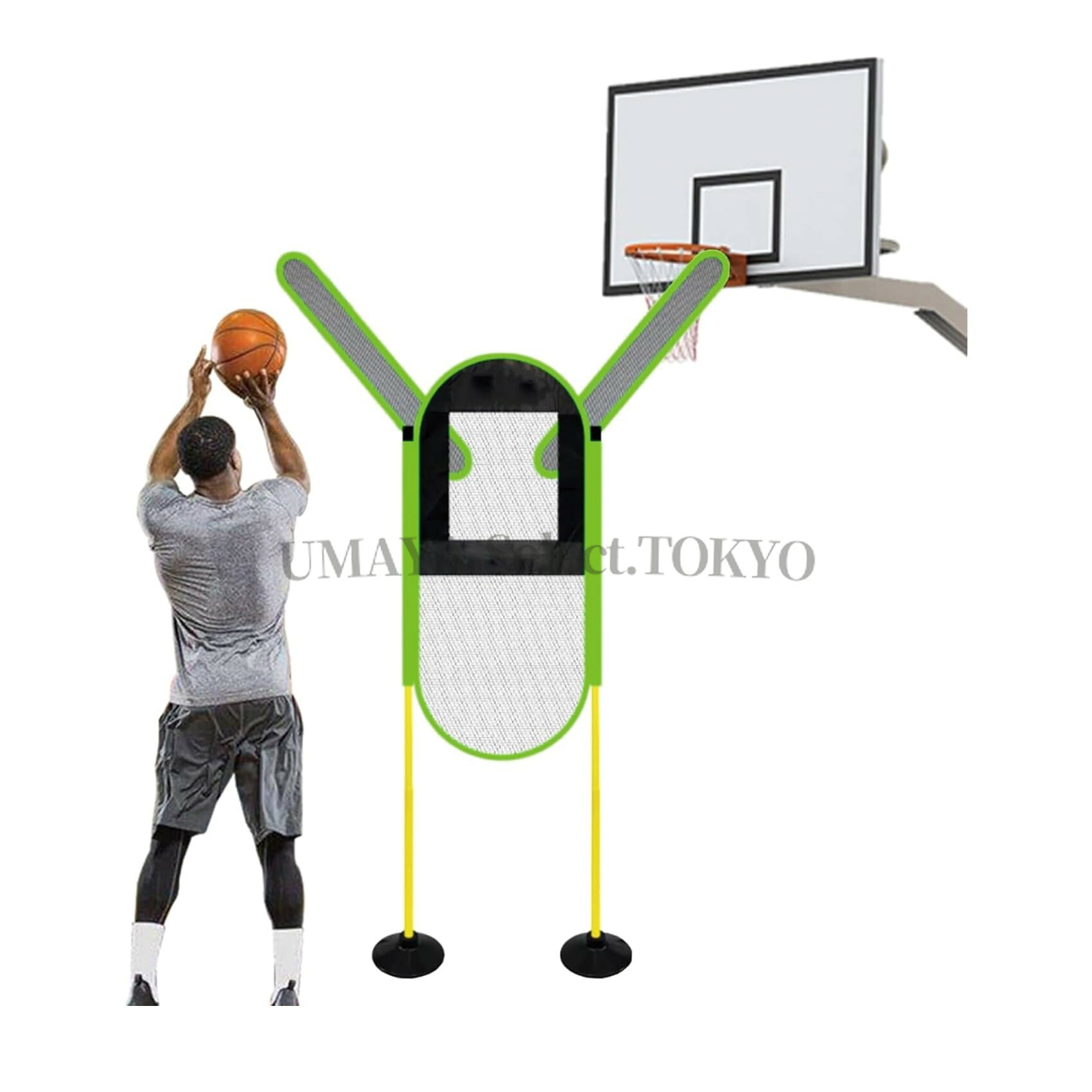 バスケットボール 練習用 ダミー 人形 トレーニング器具 ディフェンスマネキン 高さ・アーム調整可能 ドリブルシュート補助ツール バスケ練習器具 ディフェンスマン ドリブル・シューティング・パス対応 室内外兼用 人形障害物