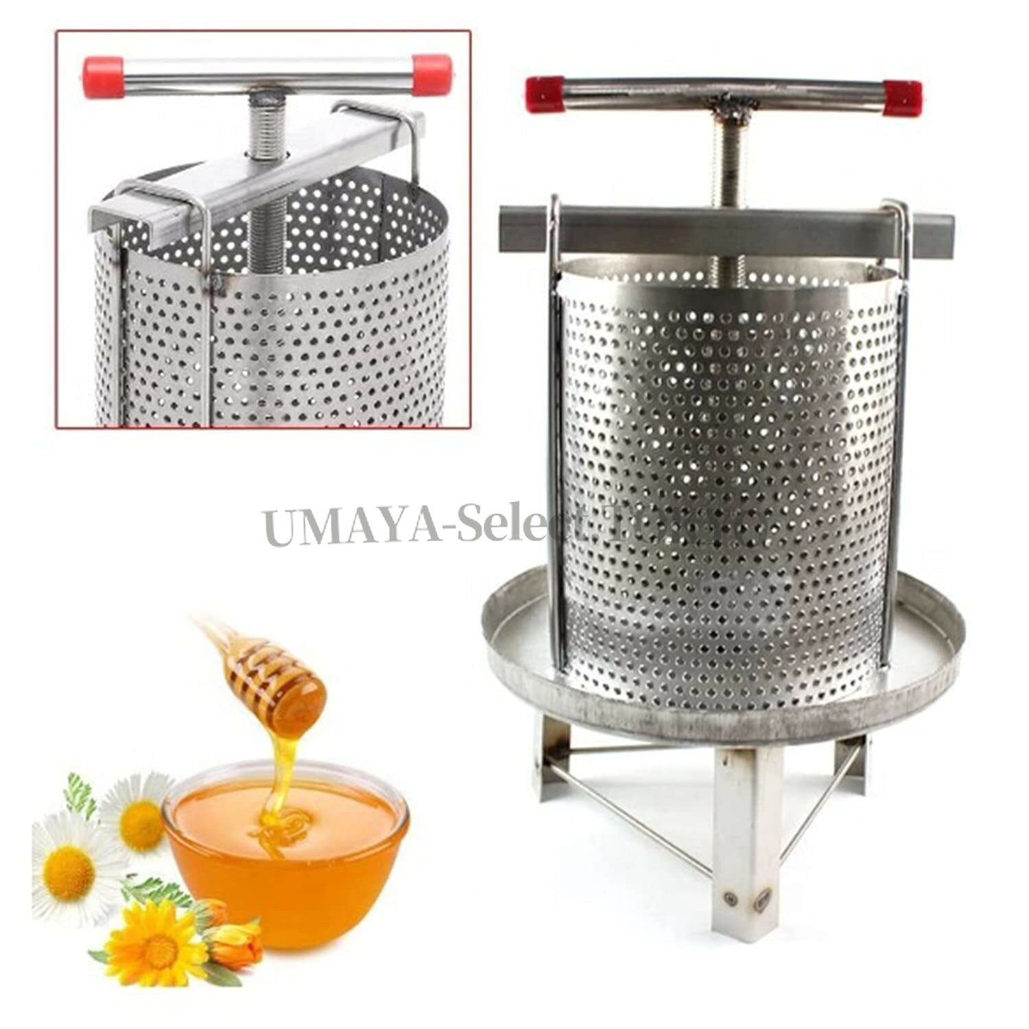 蜂蜜分離器 蜂蜜絞り 器 養蜂器具 蜜を絞り器 蜂蜜圧搾機 ジューサー 手動 みしん 養蜂 器具 はちみつ 遠心分離機 ステンレス 圧縮製蝋器 ワイン醸造 ワイン造り ワイン作り 蜜を絞り器 karatabi-10026905 UMAYA-Select.TOKYO パッケージ画像