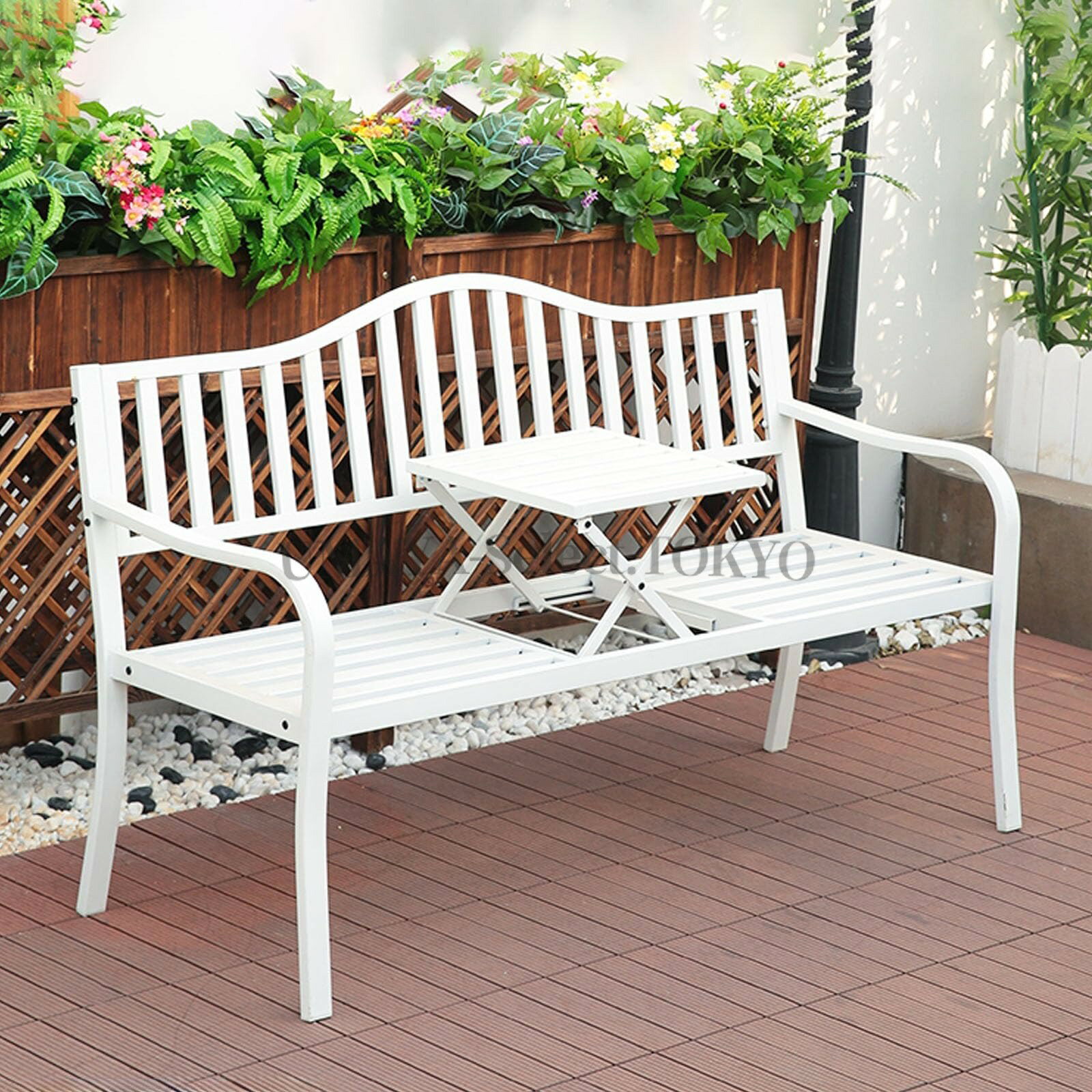 【商品名】ガーデンベンチ パークベンチ金属材料 折りたたみ式センターテーブル付き 幅150cm×奥行60cm×高さ85cm 耐荷重約500kg 防水性と耐日光性 屋外ベンチ 掃除が簡単 公園 パティオ 庭 芝生 バルコニー用(ブロンズ)【価格】41604円【商品説明】【多機能デザイン】屋外ベンチ快適な座席を提供するだけでなく、折りたたみ可能な小さなテーブルも付属しています。屋外でコーヒーブレイクを楽しんでいるときでも、急ごしらえのライティングデスクが必要なときでも、このベンチはあなたのニーズに簡単にフィットします。収納時にも場所を取らず、使いやすいデザインの小さなテーブルで、アウトドアライフをより便利に、より豊かにします。【高品質素材】パークベンチ高品質の金属素材で作られており、表面は防錆処理が施されており、長期間使用しても美しく耐久性があります。太陽でも風雨でも、このベンチは風雨に耐え、快適さが長続きします。頑丈な構造なので安全性を心配する必要がなく、屋外用家具として理想的です。【お手入れ簡単】ガーデンベンチ表面は滑らかでお手入れが簡単、湿らせた布で軽く拭くだけできれいに保てます。屋外で使用しても新品同様のベンチが長持ちします。複雑なメンテナンス手順が必要ないため、心配と労力を節約してアウトドアタイムを楽しむことができます。忙しい現代のご家族に最適です。【安定性と安全性】屋外パティオベンチ 使用中の安定性と安全性を確保するために、4つの脚は強化さ【商品名】ガーデンベンチ パークベンチ金属材料 折りたたみ式センターテーブル付き 幅150cm×奥行60cm×高さ85cm 耐荷重約500kg 防水性と耐日光性 屋外ベンチ 掃除が簡単 公園 パティオ 庭 芝生 バルコニー用(ブロンズ)【価格】41604円【商品説明】【多機能デザイン】屋外ベンチ快適な座席を提供するだけでなく、折りたたみ可能な小さなテーブルも付属しています。屋外でコーヒーブレイクを楽しんでいるときでも、急ごしらえのライティングデスクが必要なときでも、このベンチはあなたのニーズに簡単にフィットします。収納時にも場所を取らず、使いやすいデザインの小さなテーブルで、アウトドアライフをより便利に、より豊かにします。【高品質素材】パークベンチ高品質の金属素材で作られており、表面は防錆処理が施されており、長期間使用しても美しく耐久性があります。太陽でも風雨でも、このベンチは風雨に耐え、快適さが長続きします。頑丈な構造なので安全性を心配する必要がなく、屋外用家具として理想的です。【お手入れ簡単】ガーデンベンチ表面は滑らかでお手入れが簡単、湿らせた布で軽く拭くだけできれいに保てます。屋外で使用しても新品同様のベンチが長持ちします。複雑なメンテナンス手順が必要ないため、心配と労力を節約してアウトドアタイムを楽しむことができます。忙しい現代のご家族に最適です。【安定性と安全性】屋外パティオベンチ 使用中の安定性と安全性を確保するために、4つの脚は強化さ