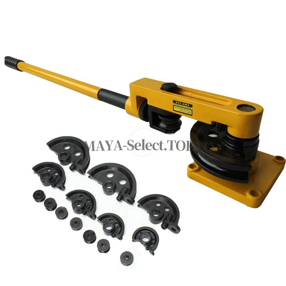 樂天商城 - パイプベンダー 手動式 ロールベンダー ケース付き 10mm から 25mm 対応 アダプター付属 太さ別自在曲げ加工 水道配管 DIY 省スペース プロ仕様 据え置き工具 金属管曲げ機