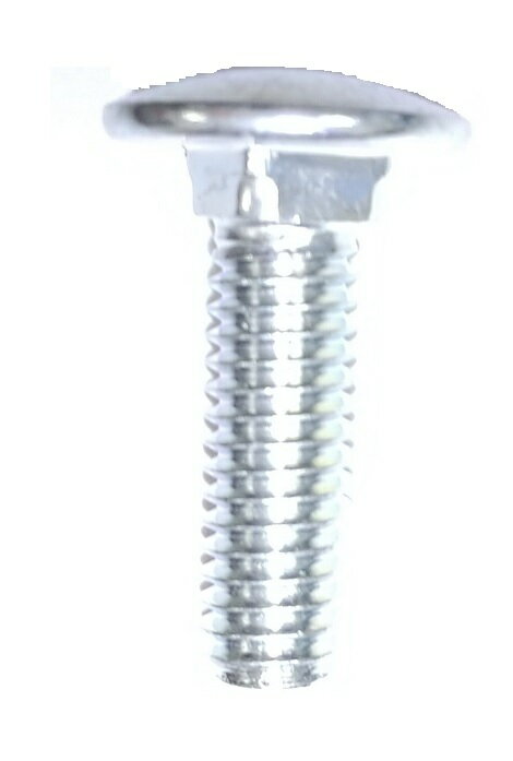 角根丸頭ボルト（根角ボルト）M6×20 鉄/三価ホワイト 50本セット