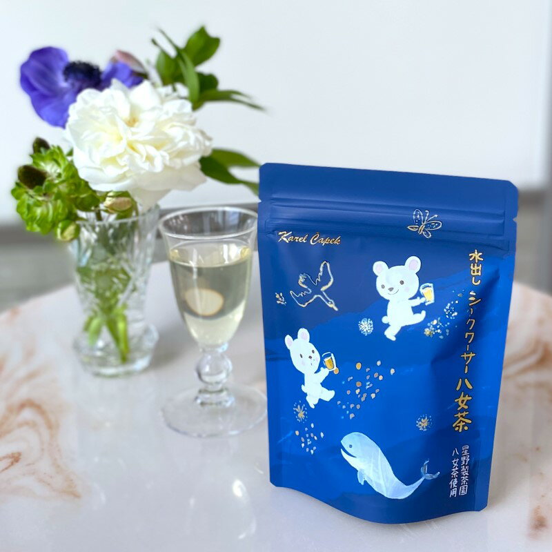 日本茶 シークワーサー八女茶 夏 24杯分 ポット用ティーバッグ 水出し 星野製茶園 八女茶 サイダー出し 夏限定 シークワーサー アイスティー 新発売 ティーバッグ スタンドパック かわいいのサムネイル