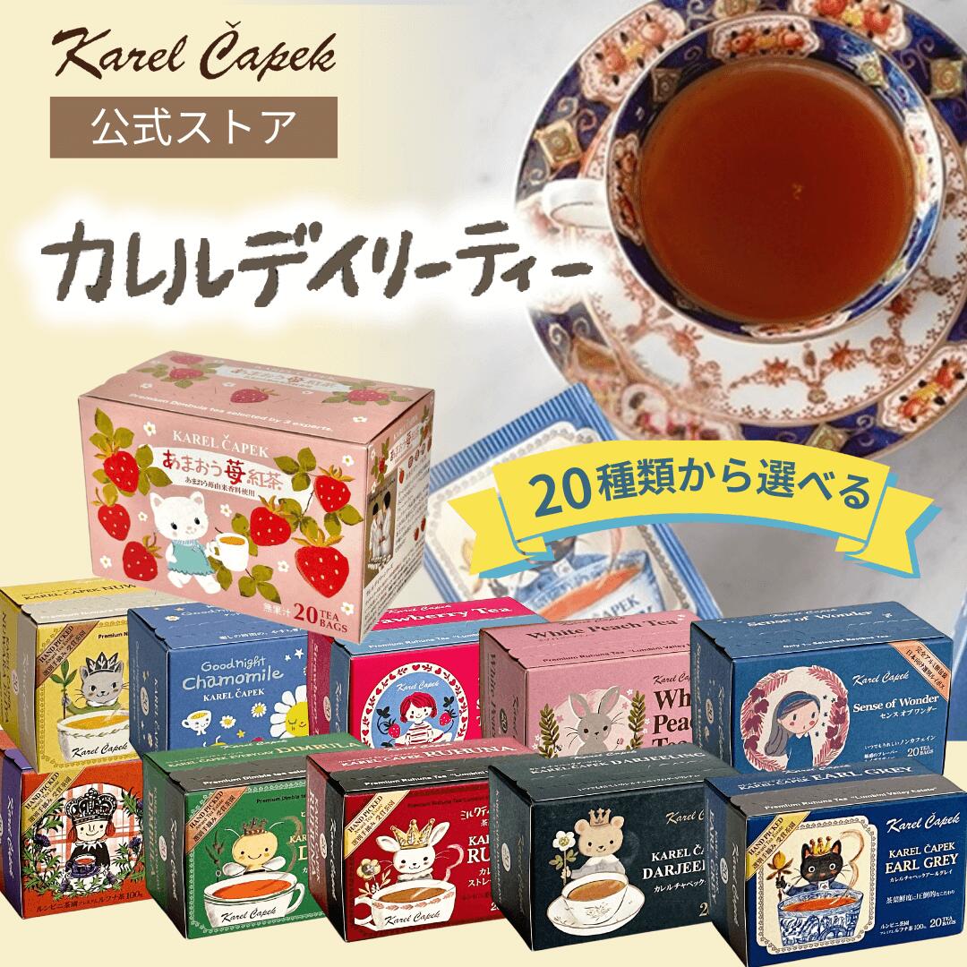 ★4つ購入で1つもらえる！★【公式】 20種類から選べる デイリーシリーズ 20p 箱入り 紅茶 ティーバッグ（20枚）│ 個包装 アールグレイ アップルティー ピーチティー ティーバッグ 紅茶専門店 │ カレルチャペック デイリーシリーズ │ マロン