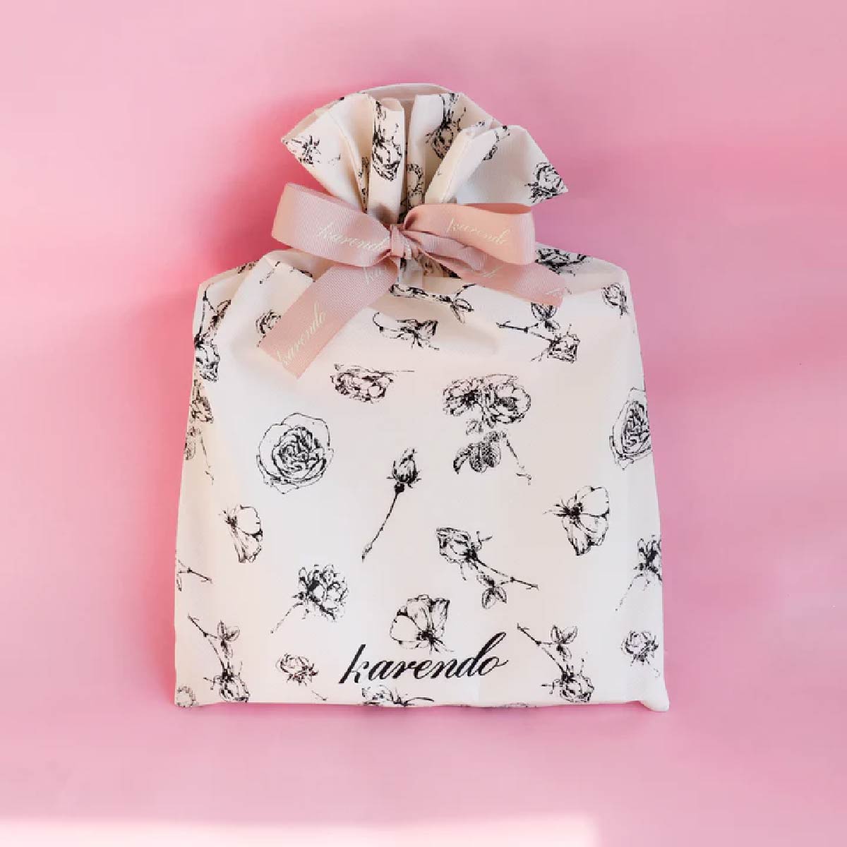 花柄巾着ギフトラッピング