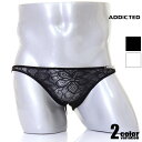 ADDICTED/アディクティッド FLOWERY LACE BIKINI BRIEF 花柄レース シースルー 透け ローライズ ビキニブリーフ 男性下着 メンズ パンツ セクシー