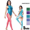 AMORESY/アモレシー コスチューム Freya Series Front-Zip Cutout Catsuit レディース ハーフバックストレッチ生地 光...