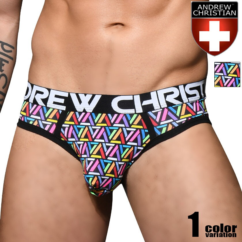 AndrewChristian/アンドリュークリスチャン DOORBUSTER! Triangle Arch Jock w/ Almost Nakedオルモストネイキッド カラフル 三角形 ジョックストラップ Yバック 男性下着 メンズ　メンズインナー