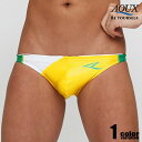 AQUX/アックス Beach Volley Ball "Yellow" スイムウェア ビキニブリーフ型 メンズ水着 競パン 海パン 男性水着 ビーチウェア aqux