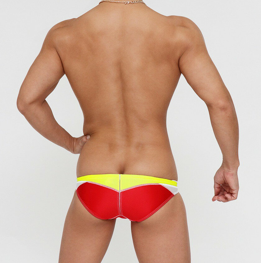 AQUX/アックス Fancy Diving C "Red" スイムウェア ビキニブリーフ型 メンズ水着 競パン 海パン 男性水着 ビーチウェア aqux