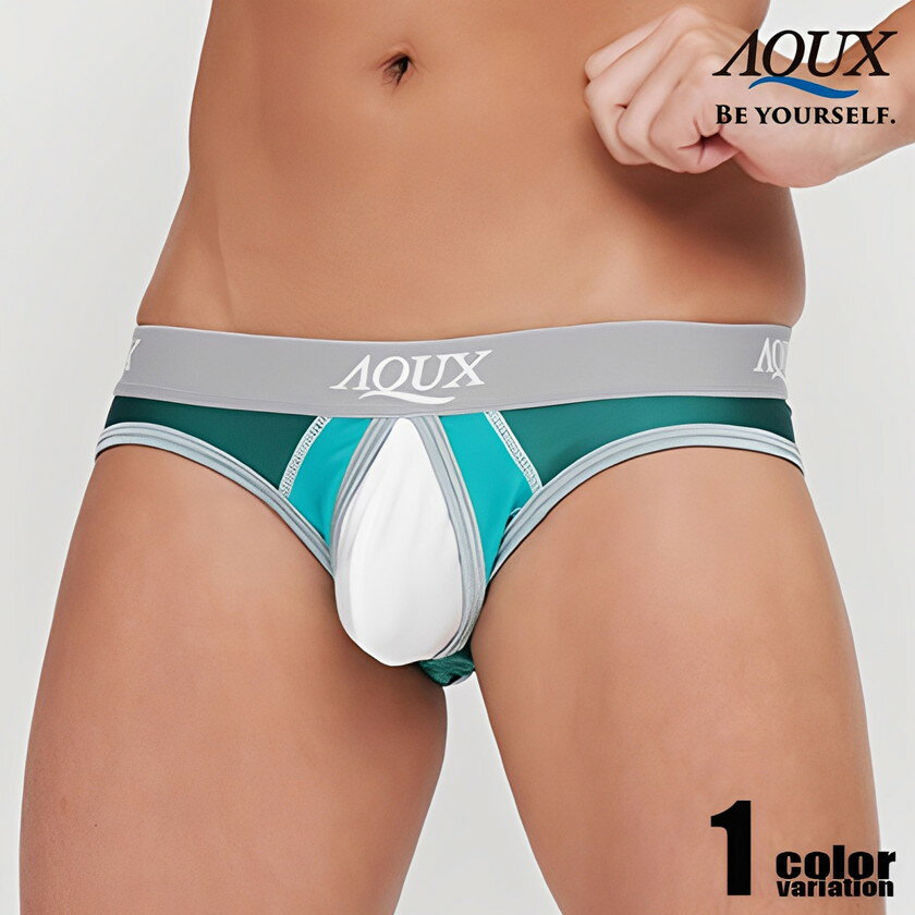 メンズビキニ ブリーフ AQUX/アックス Rugby Ball Jocks "Dark Green" ジョックストラップ Yバック 男..