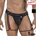 メンズTバック CandyMan/キャンディーマン 99803 Lace Garter Thongs レース ガーターベルト付き Tバック 男性下着 メンズ パンツ セクシー