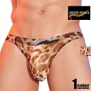 ビキニ メンズ DEEP NOVA/ディープノバ レオパード ヒョウ柄 透け フルバック ビキニパンツ 男性下着 メンズ ツルツル スベスベ スケスケ