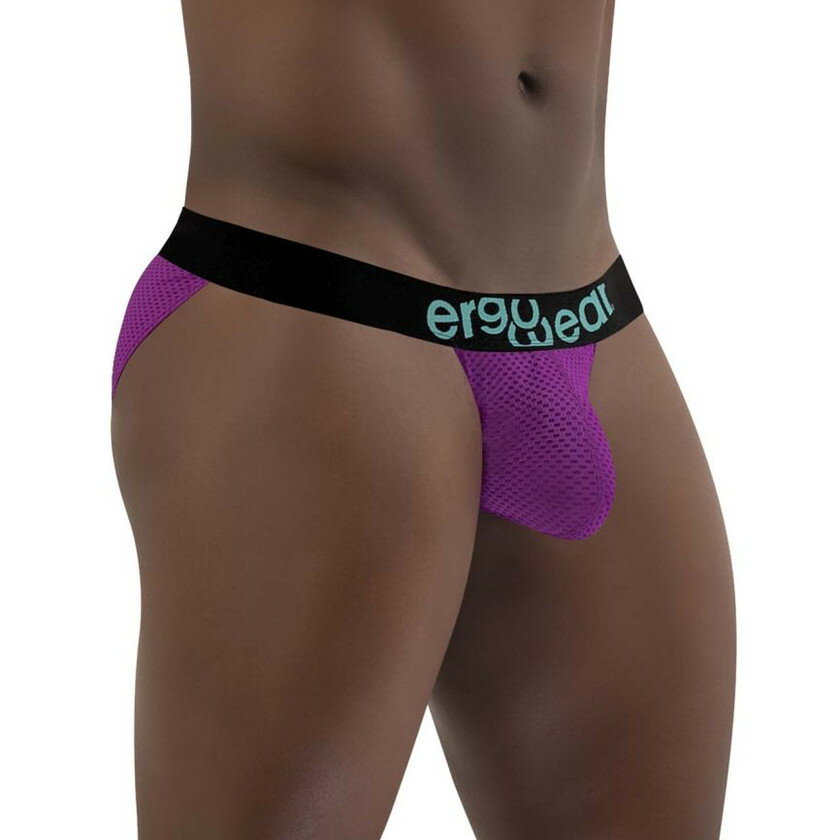 メンズビキニ ブリーフ Ergowear/エルゴウェア MAX Bikini Color Purple メッシュ　通気性 速乾 吸湿 ハイカットレッグ ローライズ 立体縫製 ビキニブリーフ 男性下着　メンズ　パンツ　セクシー 3