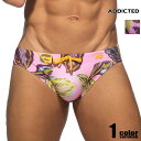 ADDICTED/アディクティッド MAPLE LEAVES SWIM BRIEF ビキニ型水着 海水パンツ 海パン 水着 スイムウェア 男性水着 メンズ Pack-Up MOLDED 植物柄 葉(4)