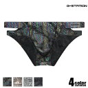 G-Station/ジーステーション 鱗柄 サイドカット ビキニブリーフ 男性下着 メンズ タグレス 立体縫製 蛇 光沢 鱗 アニマル ワニ 鰐 モッコリ フル...