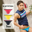 メンズビキニ ブリーフ G-station/ジーステーション 極薄水着系生地 メンズビキニブリーフ 男性下着 セクシー ローライズ ストレッチ フィット メンズビキニ ブーメランパンツ