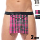 メンズTバック GreggHomme/グレッグ・オム THE KILT THONGチェック柄 ふんどし風Tバック チェーン付き タータンチェック 男性下着 メン...