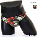 メンズTバック KING NOVA/キングノバ チェリー さくらんぼ 果物 フルーツ 花 葉 植物 Tバック 男性下着 メンズ パンツ セクシー